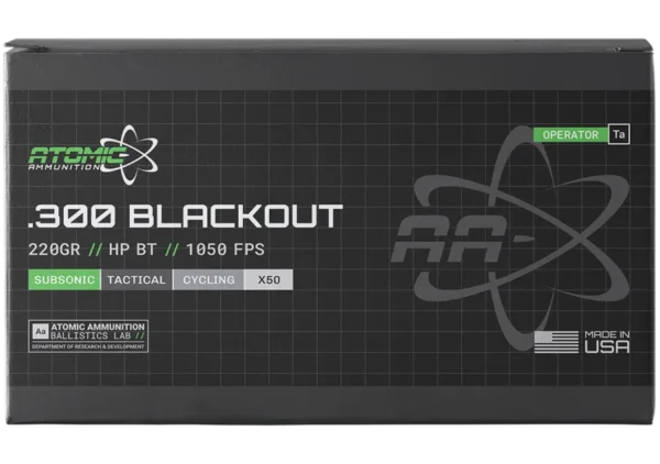 .300 Blackout 220gr HP BT Cycling Subsonic Ammo
